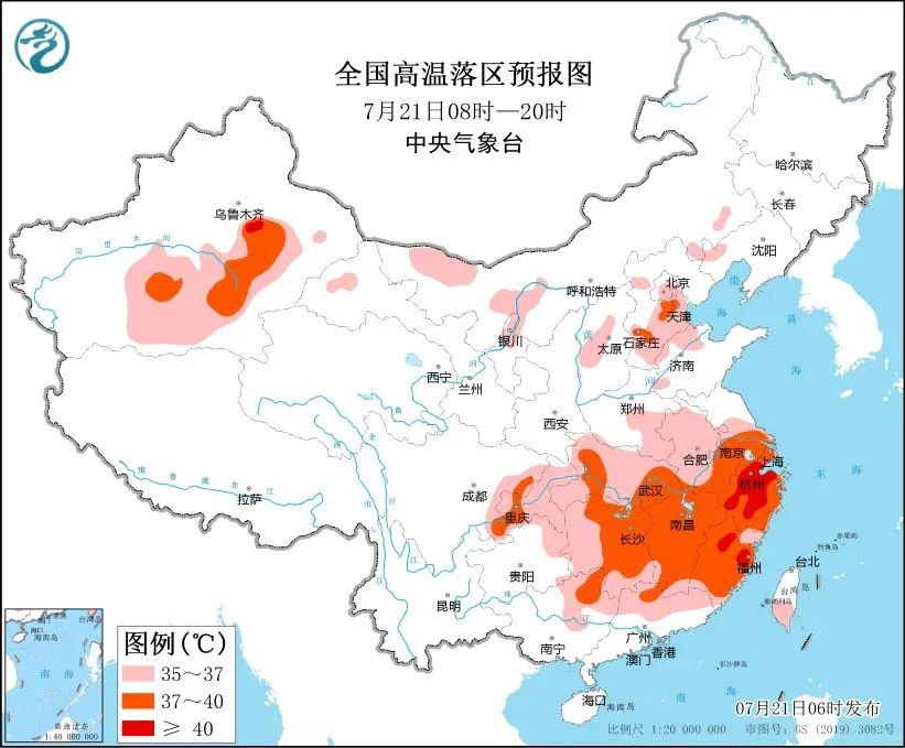 未来三天国内天气预报（7月21日）