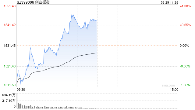 午评：指数分化创指震荡拉升 消费电子概念集体上行